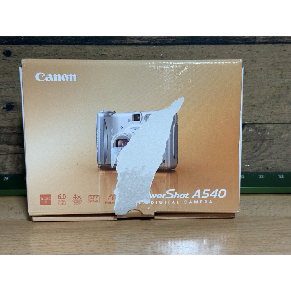 🔥Canon PowerShot A540 6MP Digital Camera 4x Zoom w/ Box SD Card Tested Working - Picture 6 of 16